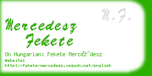 mercedesz fekete business card